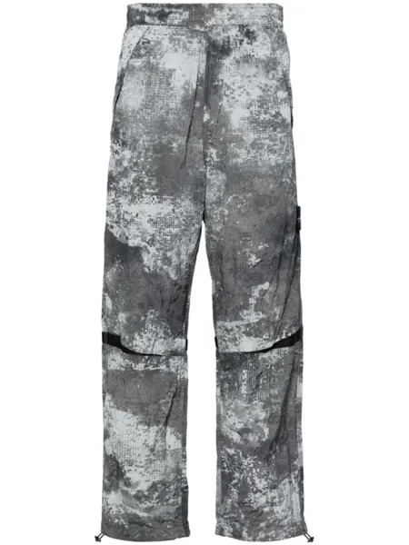 Stone Island спортивные брюки с нашивкой Compass, серый