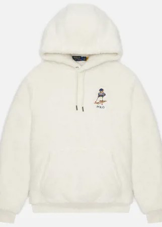 Мужская толстовка Polo Ralph Lauren Ski Polo Bear Hi-Pile Fleece Hoodie, цвет белый, размер S