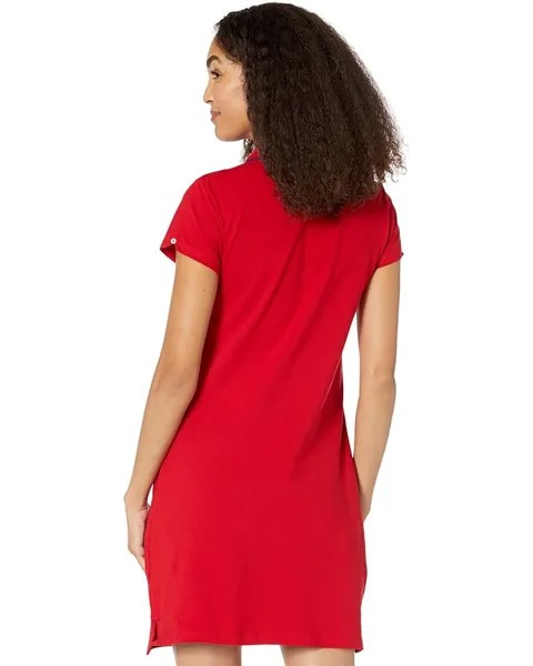 Платье U.S. POLO ASSN. Solid Polo Dress, цвет Engine Red