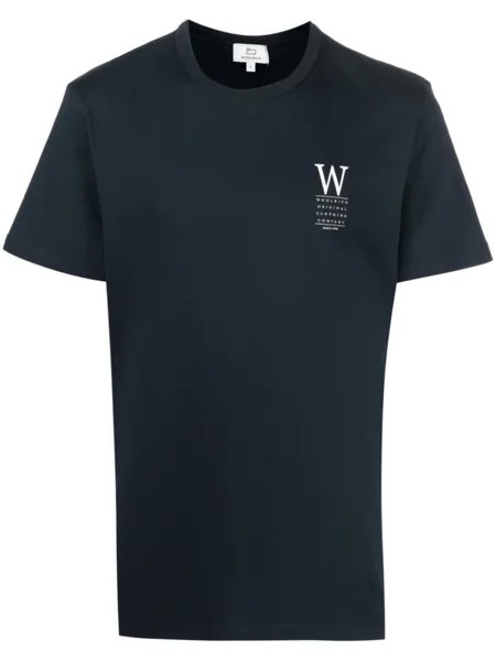 Woolrich футболка с логотипом, синий
