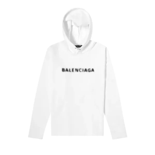 Худи Balenciaga No Rib Hoodie 'White', белый