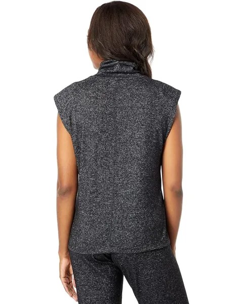 Топ LAmade Gizelle Hacci Turtleneck Tank Top, цвет Heather Black