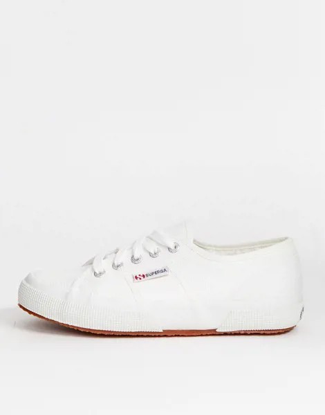 Белые парусиновые кроссовки Superga 2750 classic-Белый