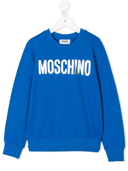 Moschino Kids logo print sweatshirt