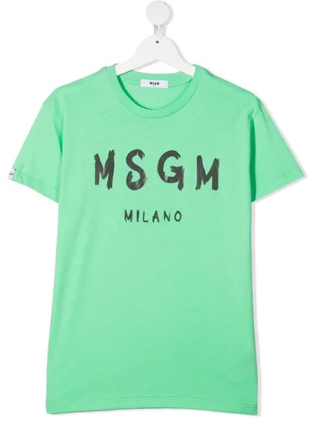 MSGM Kids футболка с короткими рукавами и логотипом