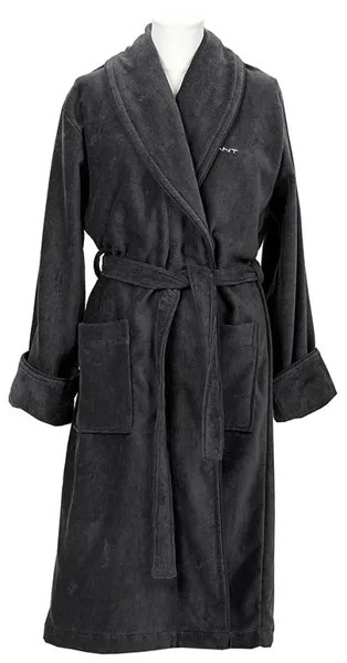 Халат банный Gant Home PREMIUM VELOUR ROBE M Темно-серый