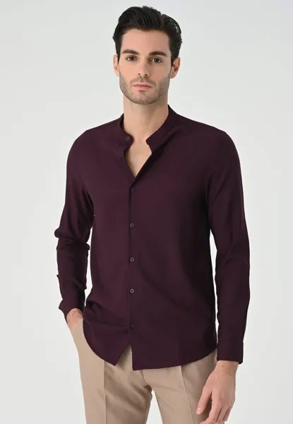 Рубашка Mandarin Collar Long Sleeve Antioch, цвет damson