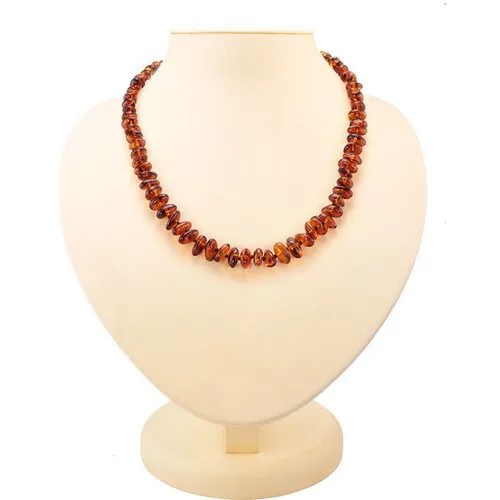 Бусы AmberHandmade, янтарь, длина 44 см, бордовый