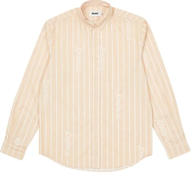 Рубашка Palace Hand Stripe Shirt 'Tan', загар