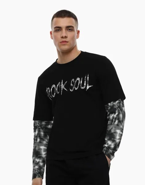 Лонгслив мужской Gloria Jeans BKT012329 черный M