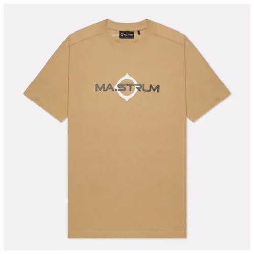 Мужской лонгслив MA.Strum Centre Chest Logo Print синий , Размер S