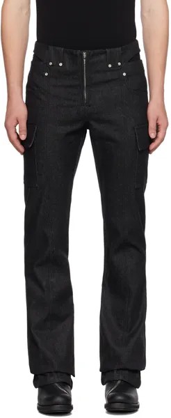 Черные джинсовые брюки-карго с вырезом MISBHV