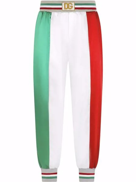 Dolce & Gabbana спортивные брюки Italia в стиле колор-блок