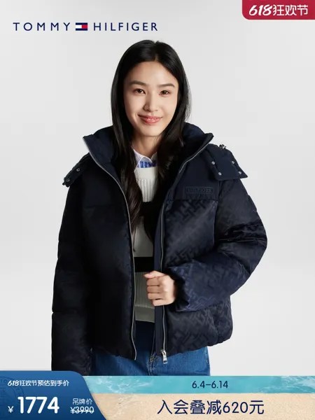 Кртка женская Tommy Hilfiger на утином пуху, темно-синий