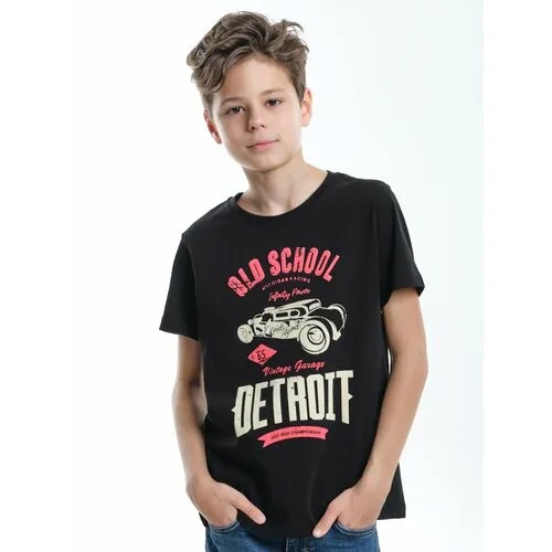 Футболка Mini Maxi, хлопок, размер 140, черный
