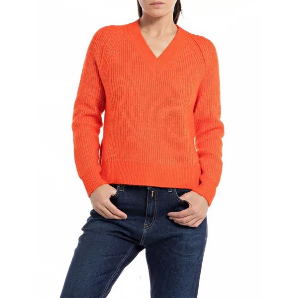 Свитер Replay DK3551.000.G23274 V Neck, оранжевый