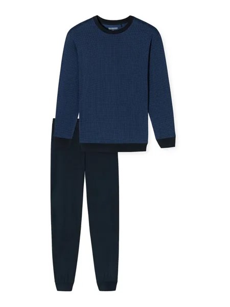 Длинная пижама Schiesser Comfort Essentials, темно-синий