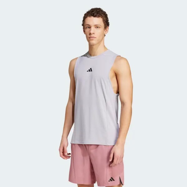 Майка для тренировок и тренировок. Adidas, цвет Glory Grey