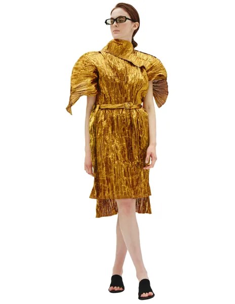 Асимметричное платье с поясом