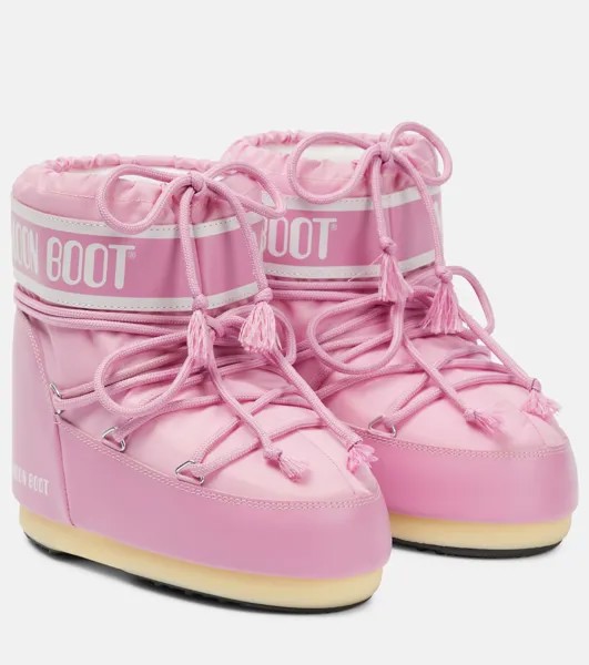 Низкие зимние ботинки icon Moon Boot, розовый