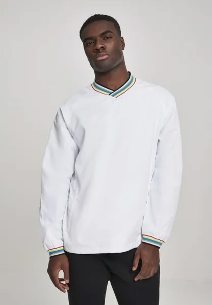 Толстовка RIB STOP V-NECK PULL OVER Urban Classics, белый/разноцветный