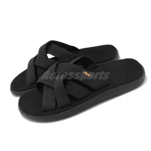 Мужские повседневные сандалии без шнурков Teva Voya Slide Black 1099272-BLK