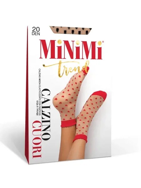 Носки Mini CUORI 20 Caramello/Nero