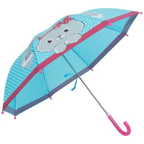 Зонт-трость Mary Poppins, механика, купол 82 см., голубой, розовый