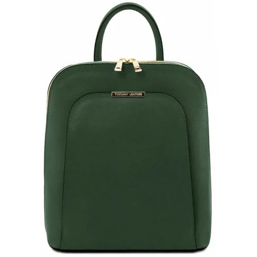 Tuscany Leather, ITALY TL Bag - Женский рюкзак из кожи Сафьяно (Forest Green)