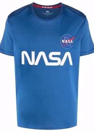 Alpha Industries футболка со светоотражающим логотипом из коллаборации с NASA