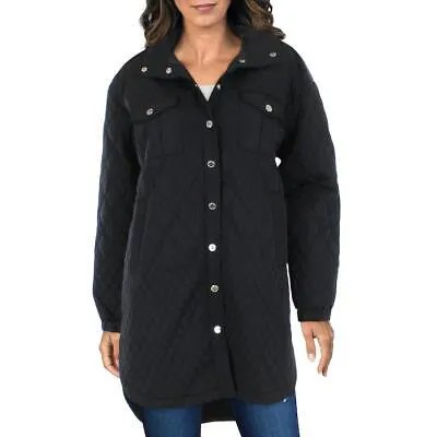Calvin Klein Женское черное легкое стеганое пальто миди Верхняя одежда L BHFO 7728