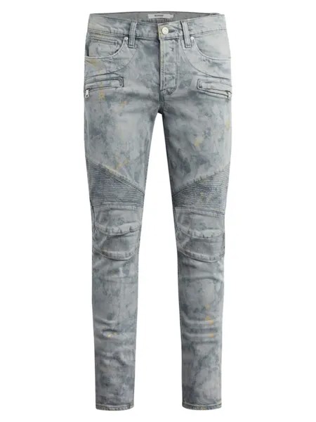 Байкерские джинсы скинни The Blinder V2 Hudson, серый