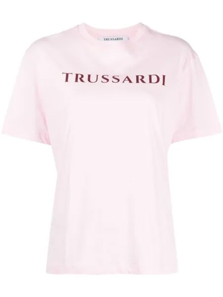 Trussardi футболка с логотипом, розовый