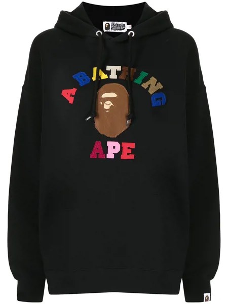 A BATHING APE® худи с вышитым логотипом