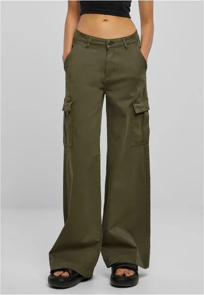 Брюки карго WIDE LEG TWILL Urban Classics, цвет olive