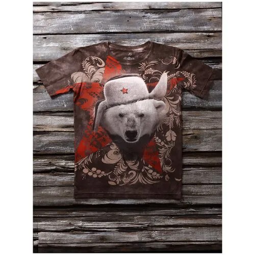 Футболка KRASAR, размер XS, коричневый, красный