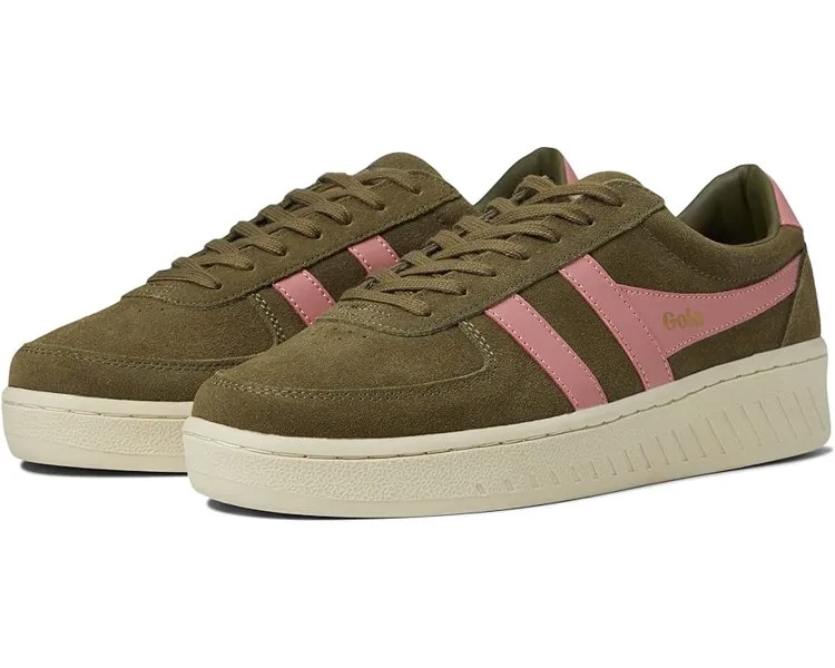 Кроссовки Gola Grandslam Suede, цвет Khaki/Coral Pink