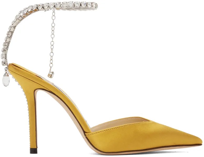 Желтые туфли Jimmy Choo Saeda 100