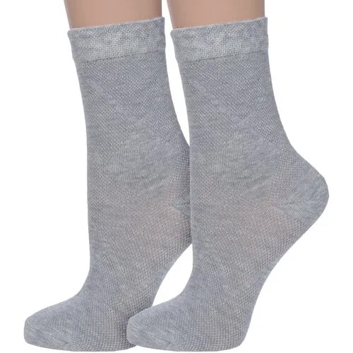Носки PARA socks, 2 пары, размер 23, серый