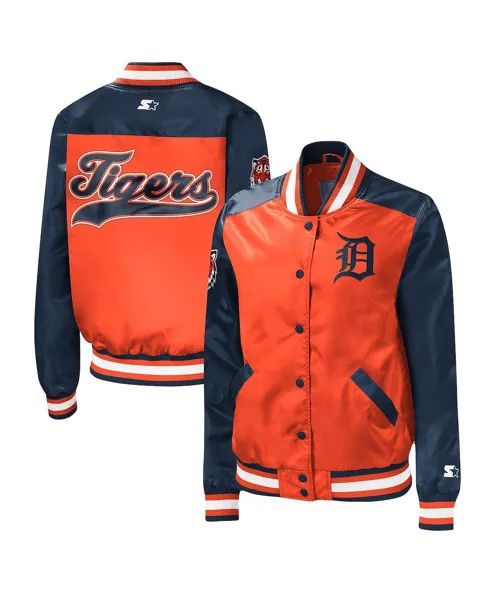 Женская оранжевая куртка на кнопках Detroit Tigers The Legend Starter