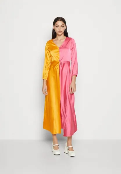 Коктейльное платье Monki, розовый/оранжевый