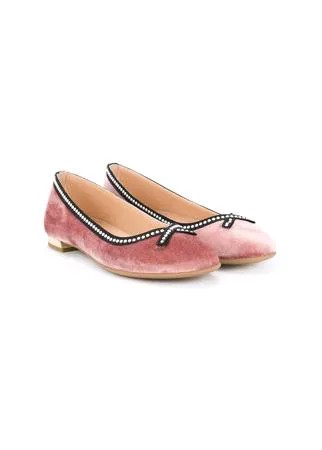 Aquazzura Mini балетки с бантом