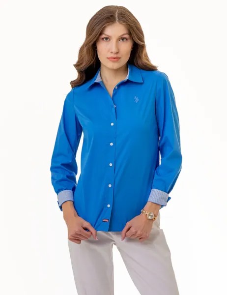 Рубашка из поплина U.S. Polo Assn., синий