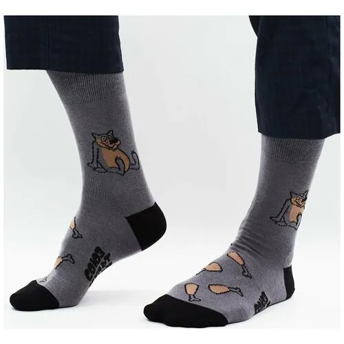 Носки St. Friday Socks x Союзмультфильм, размер 42-46, серый, коричневый