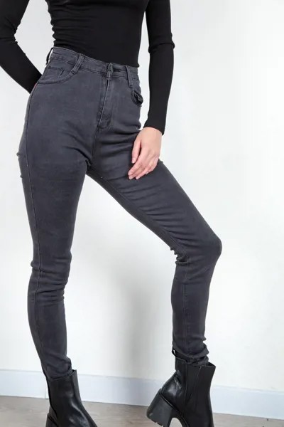 Джинсы женские утепл Denim HS-3400 (27, Черный)