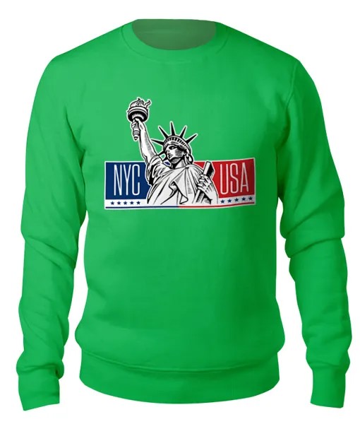 Свитшот унисекс Printio New york city зеленый XL