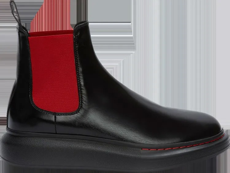 Ботинки Alexander McQueen Wmns Hybrid Chelsea Boot Black Red, черный