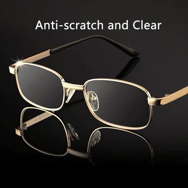 Стеклянные линзы очки для чтения Мужчины Женщины Пресбиопия Увеличение Прозрачные линзы Анти-Царапины Диоптрийные очки