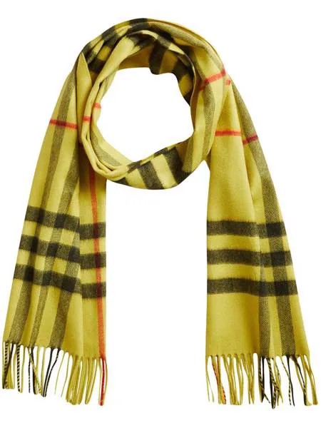 Burberry overdyed exploded check cashmere scarf