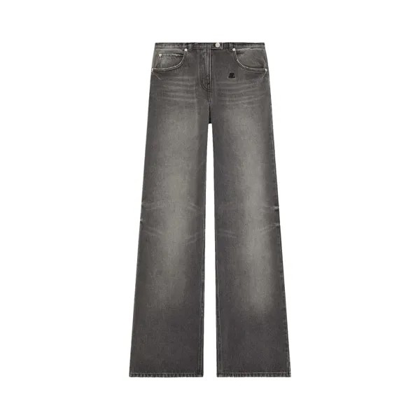 Прямые брюки из черного денима Courrèges, цвет Stone Washed Grey